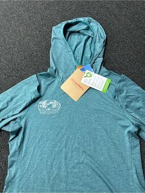 Simms Womens BUGSTOPPER SOLARFLEX HOODY Size M Bluegrass Heather-NWT